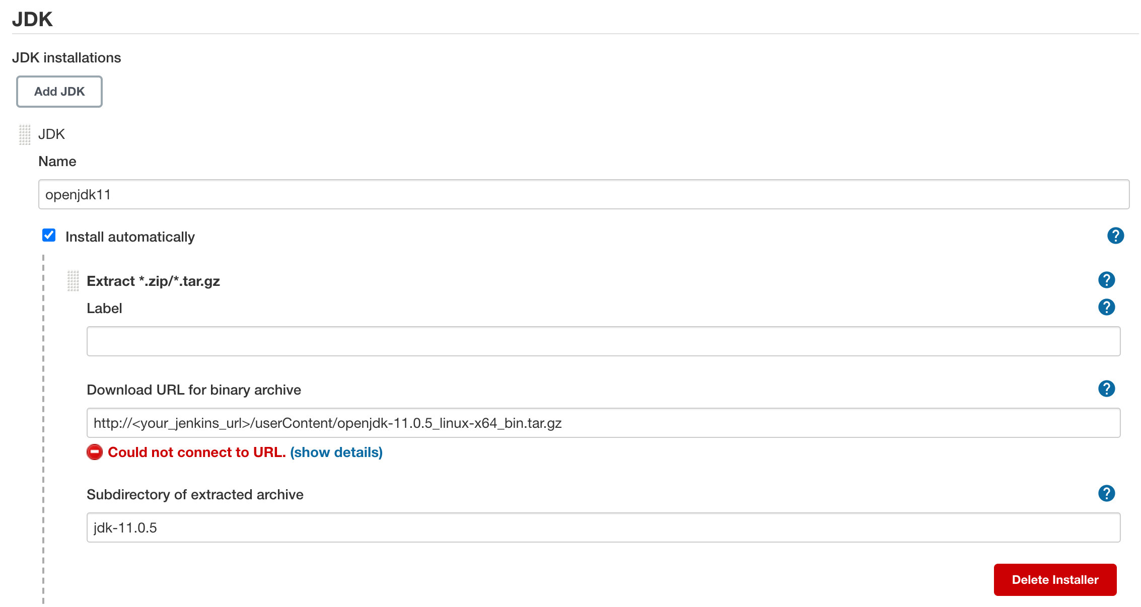 setting tool jdk